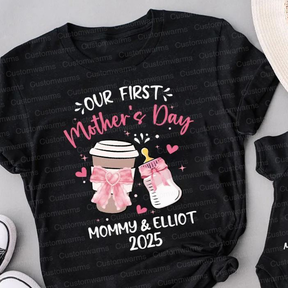 Personalized First Mother's Day Mommy and Baby Outfit | CWFamily16