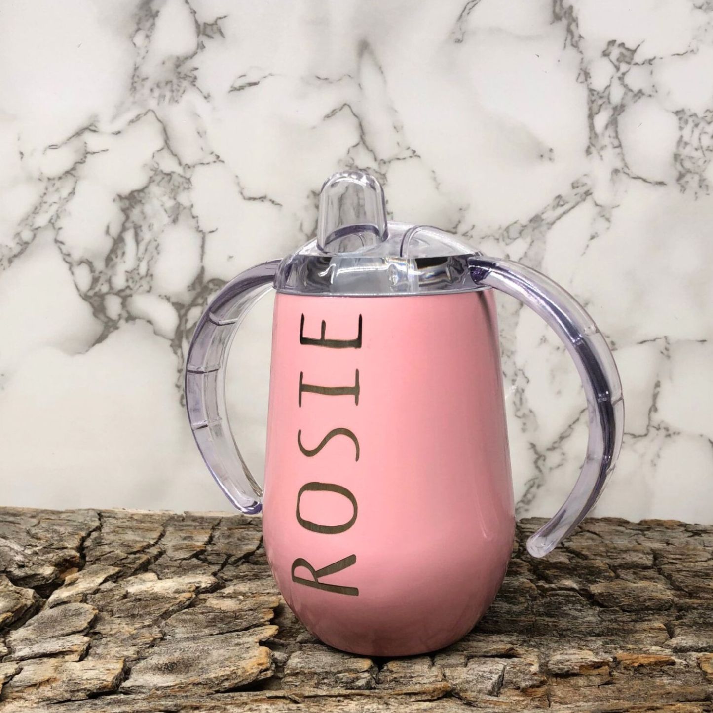 Personalized Silicone Cup with Lid and Straw | KidCup02