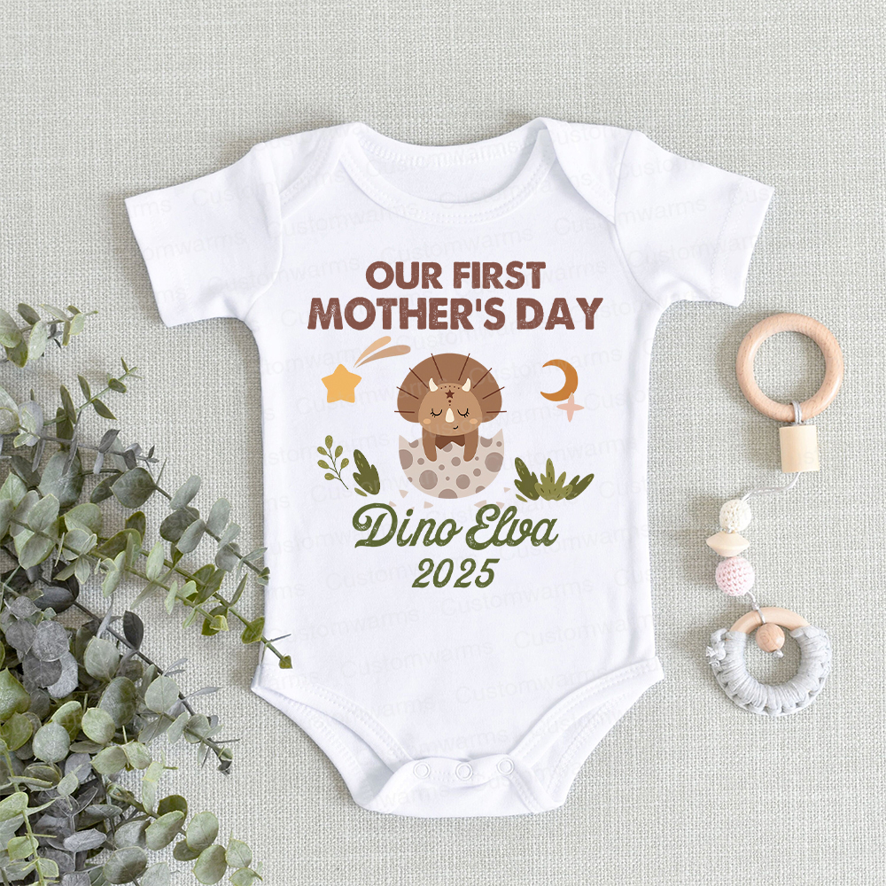 Personalized First Mother's Day Mommy and Baby Outfit | CWFamily32