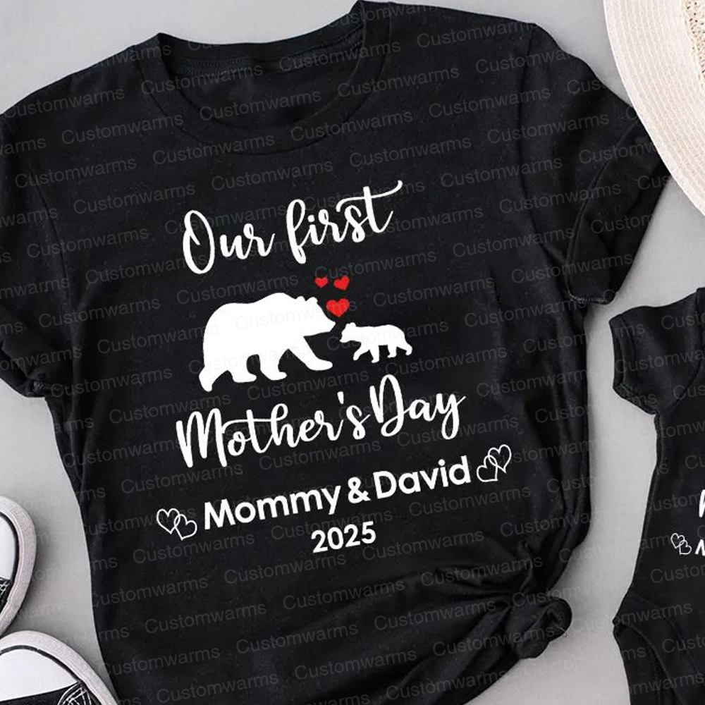 Personalized First Mother's Day Mommy and Baby Outfit | CWFamily19