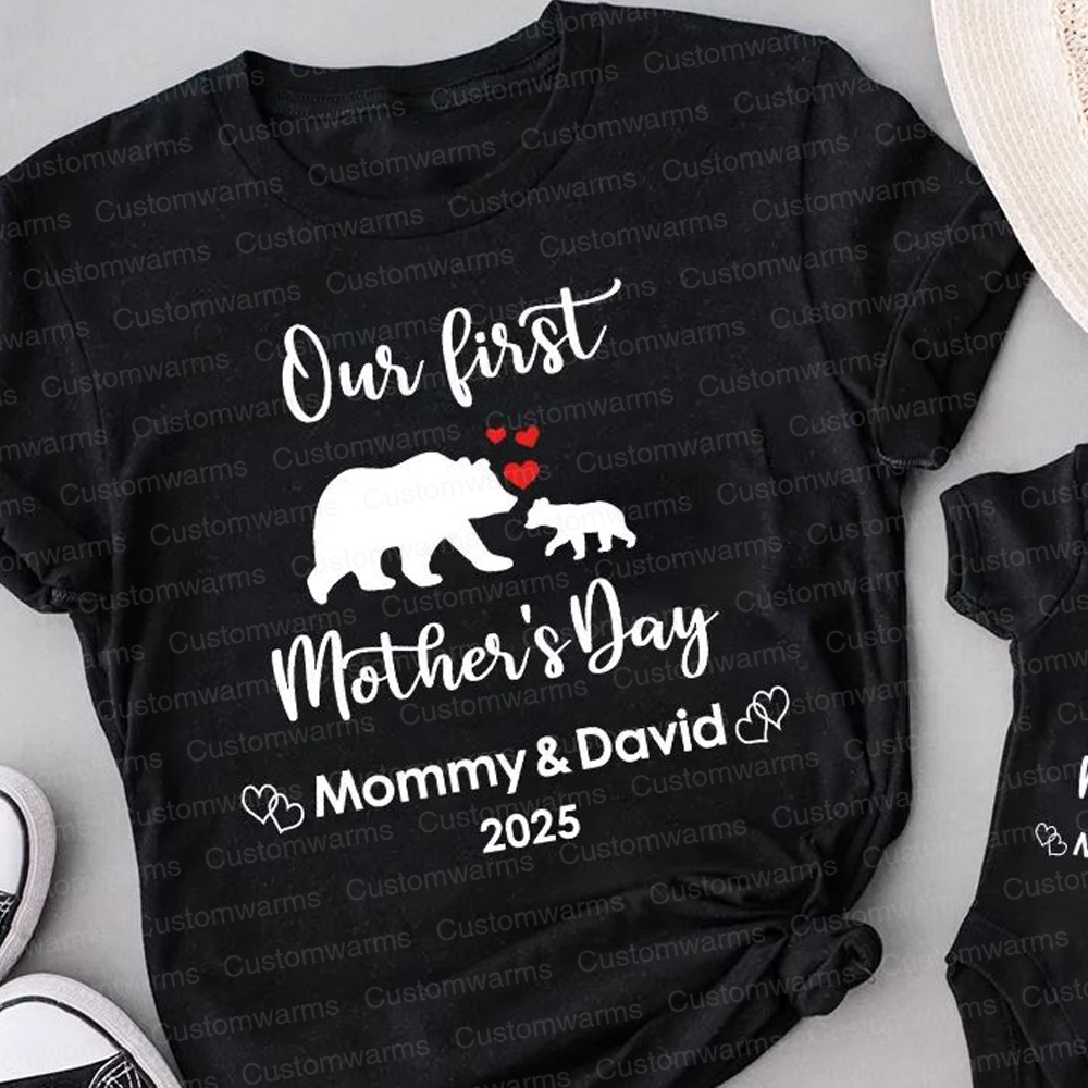 Personalized First Mother's Day Mommy and Baby Outfit | CWFamily19