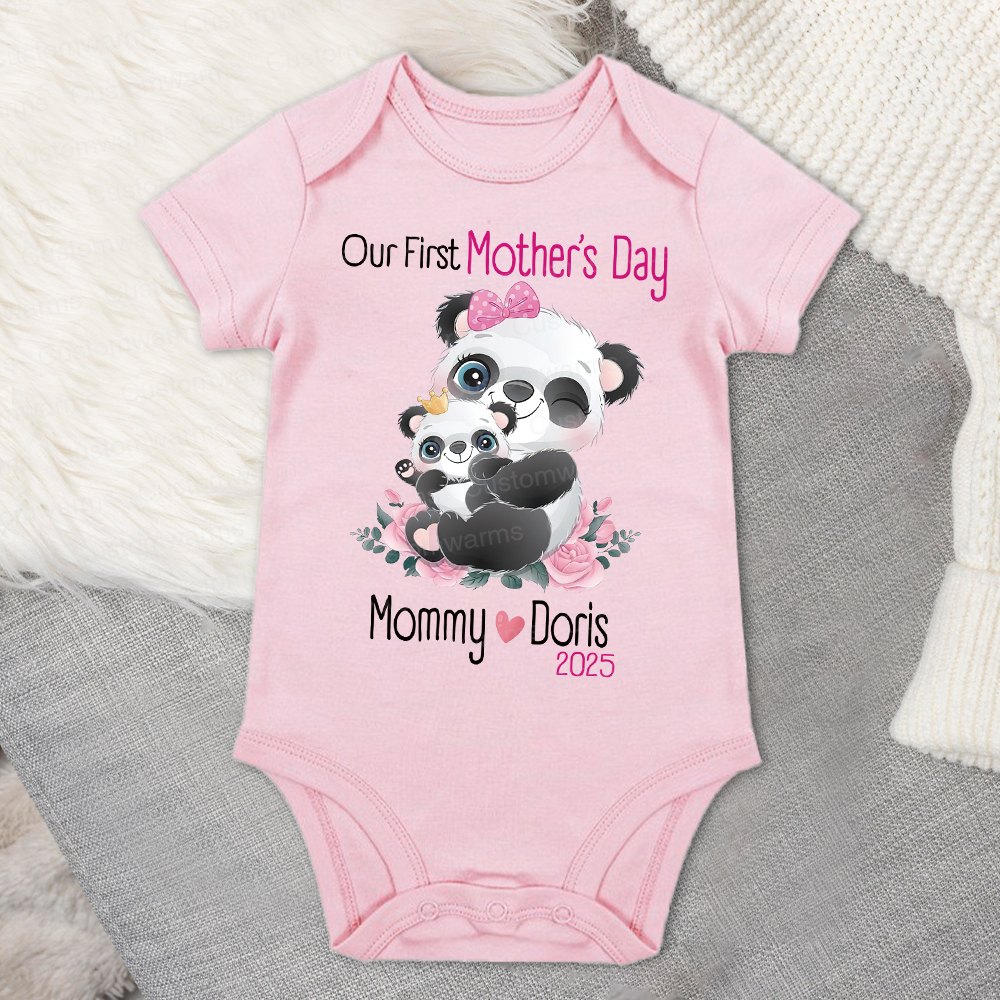Personalized First Mother's Day Mommy and Baby Outfit | CWFamily37