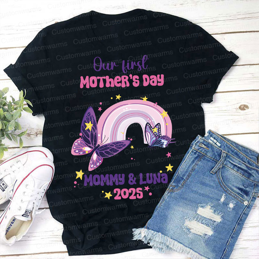 Personalized First Mother's Day Mommy and Baby Outfit | CWFamily38