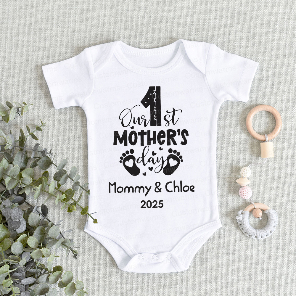 Personalized First Mother's Day Mommy and Baby Outfit | CWFamily20