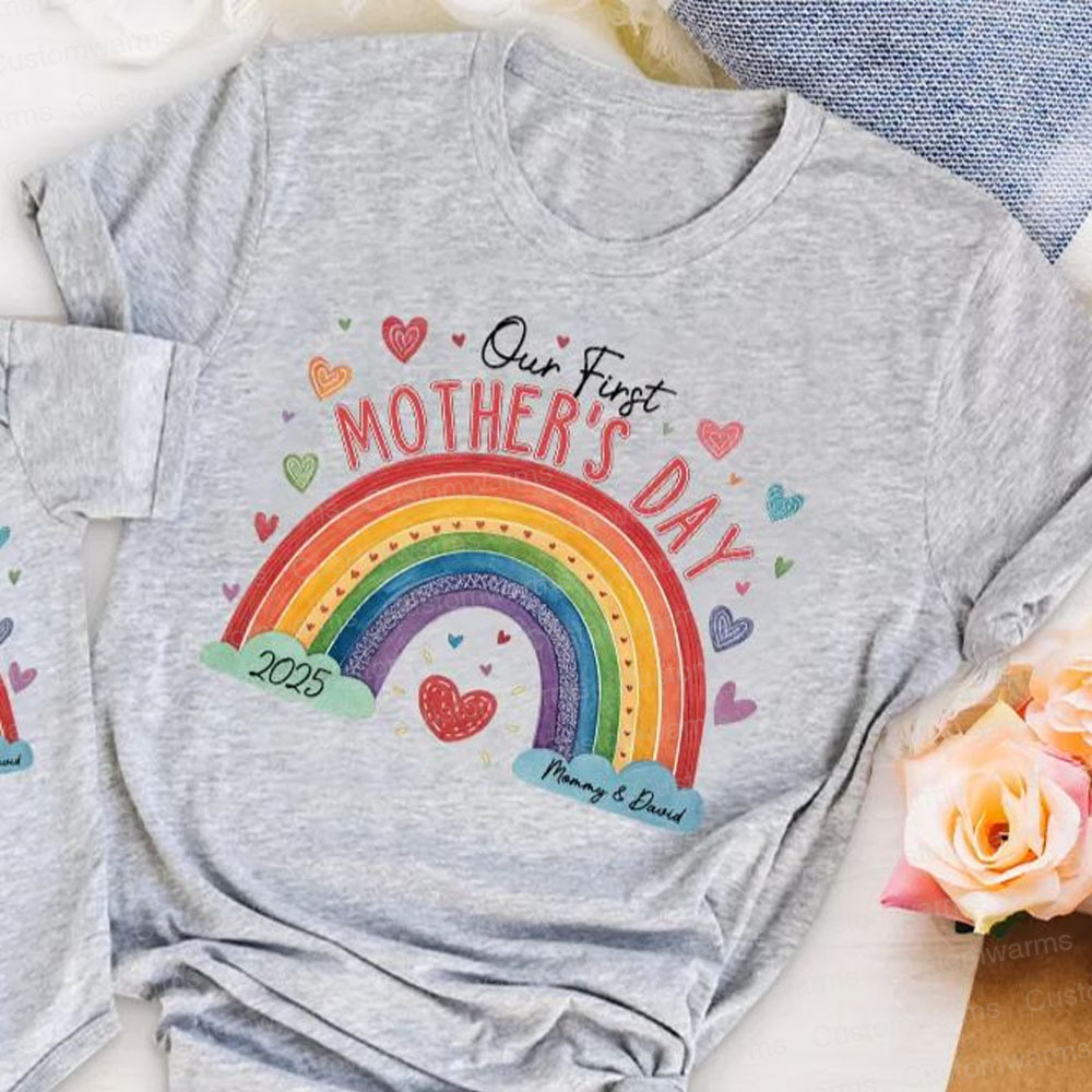 Personalized First Mother's Day Mommy and Baby Outfit | CWFamily21