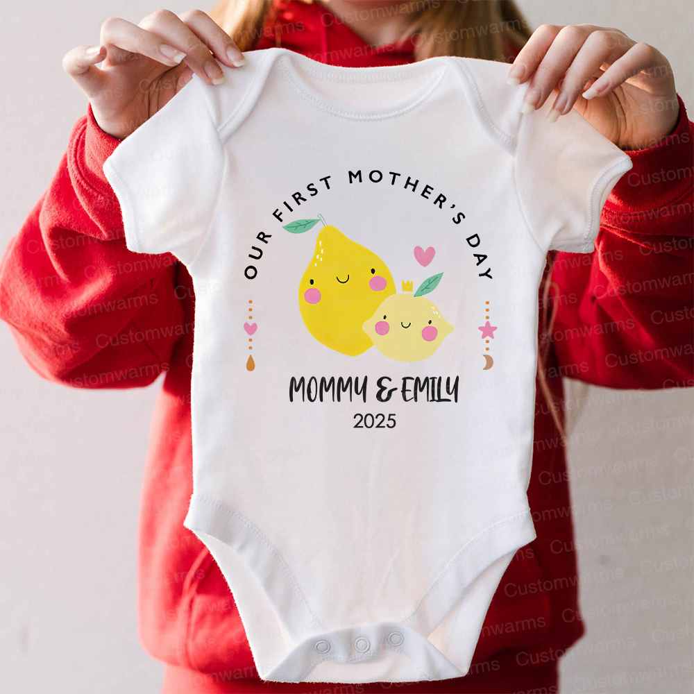 Personalized First Mother's Day Mommy and Baby Outfit | CWFamily22