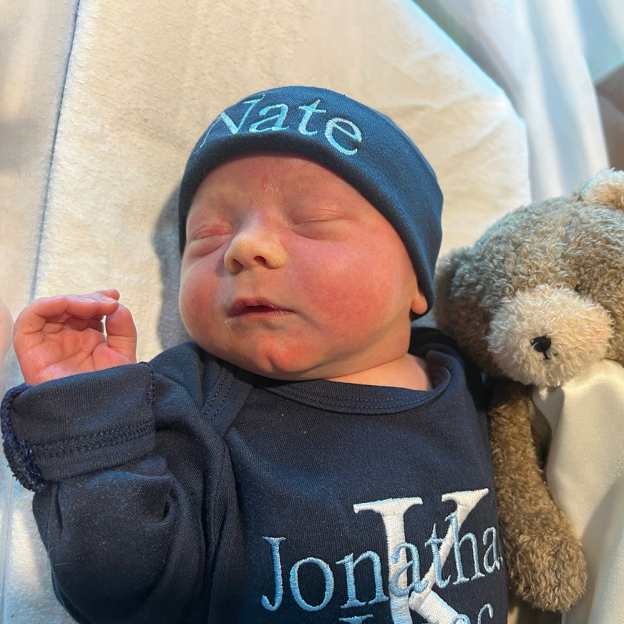 Personalized Embroidery Baby Coming Home Romper and Hat Set | CWBaby202