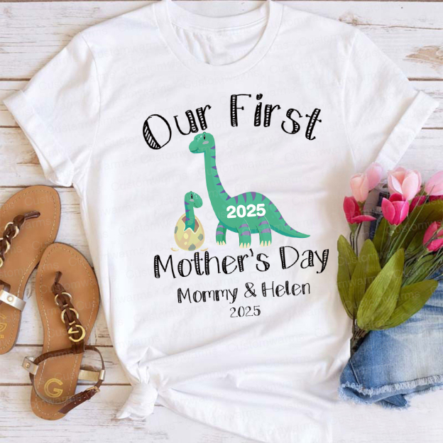 Personalized First Mother's Day Mommy and Baby Outfit | CWFamily27