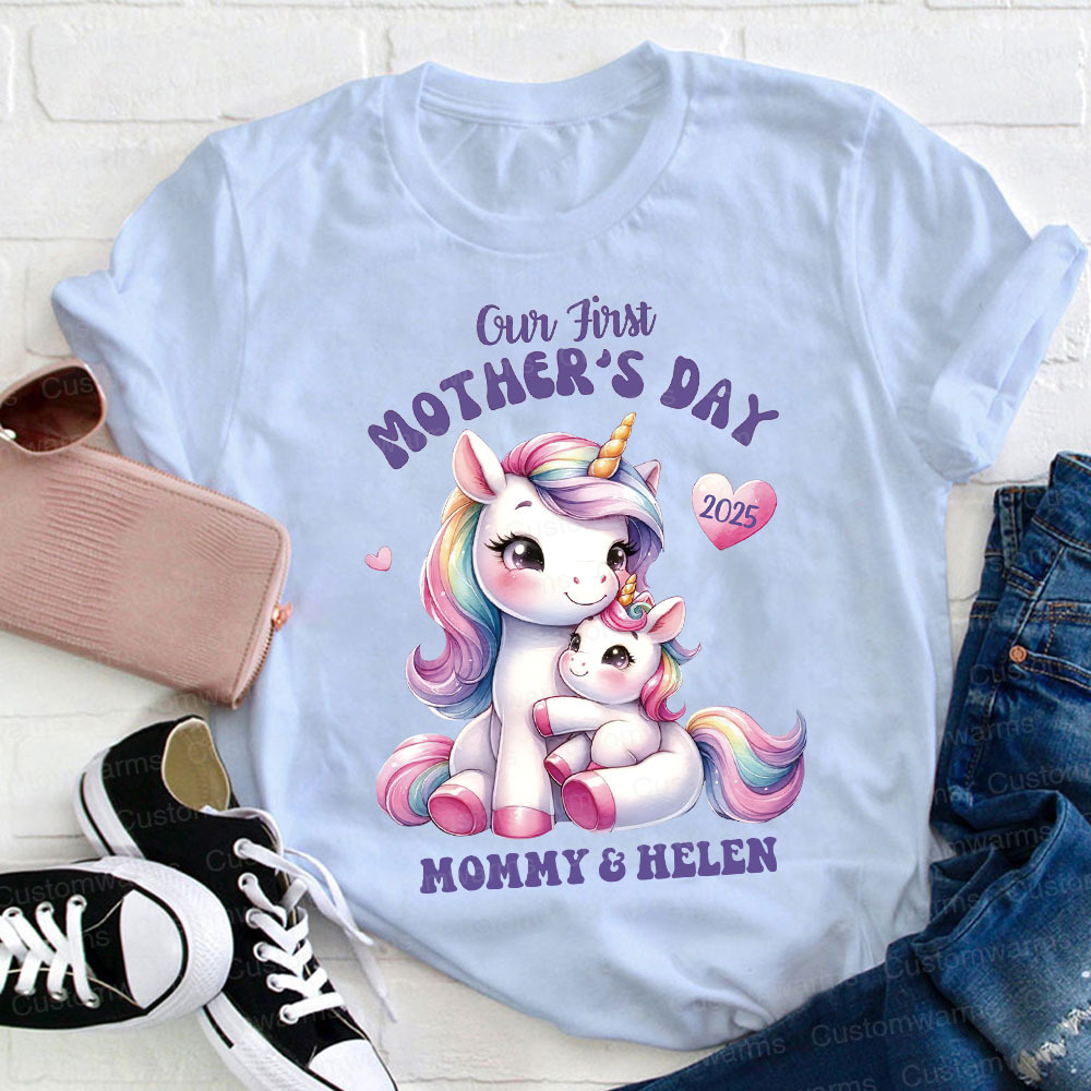 Personalized First Mother's Day Mommy and Baby Outfit | CWFamily29