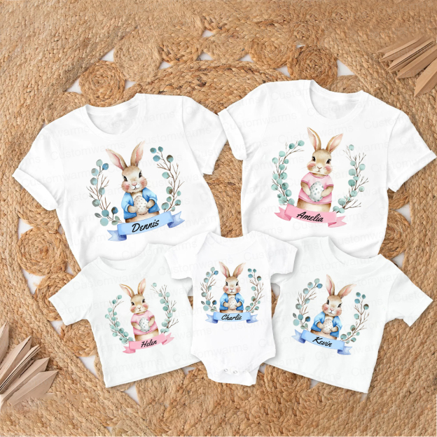 Personalized Family Happy Easter Matching Shirt | CWEaster61