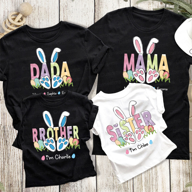 Personalized Family Happy Easter Matching Shirt | CWEaster64