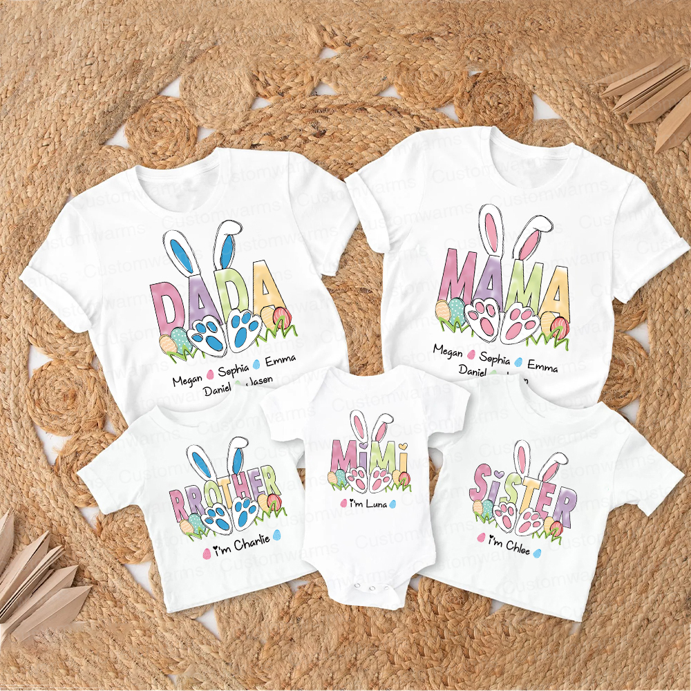 Personalized Family Happy Easter Matching Shirt | CWEaster64
