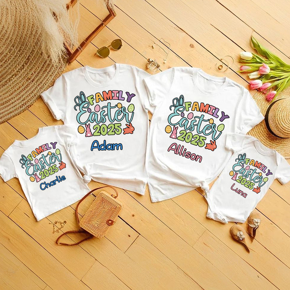 Personalized Family Happy Easter Matching Shirt | CWEaster65