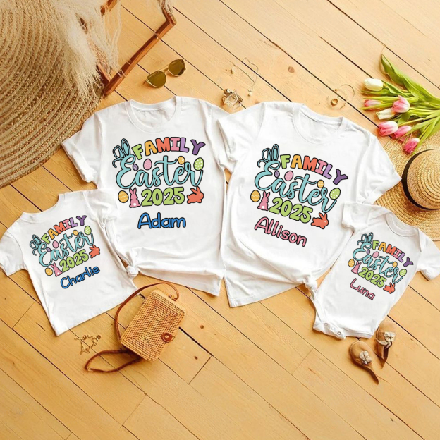 Personalized Family Happy Easter Matching Shirt | CWEaster65