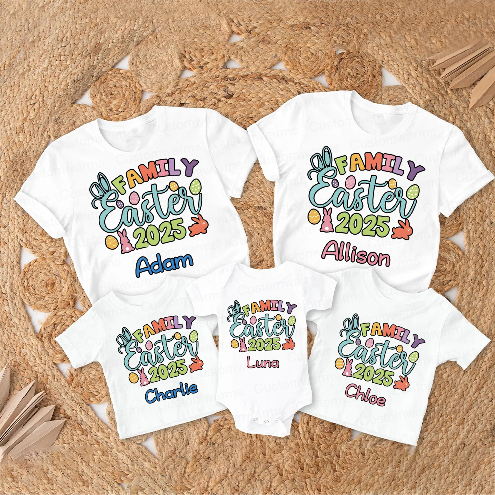 Personalized Family Happy Easter Matching Shirt | CWEaster65