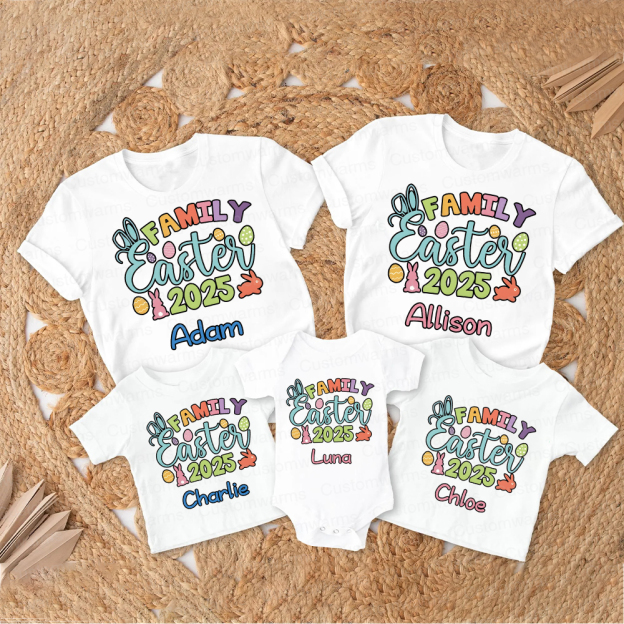 Personalized Family Happy Easter Matching Shirt | CWEaster65