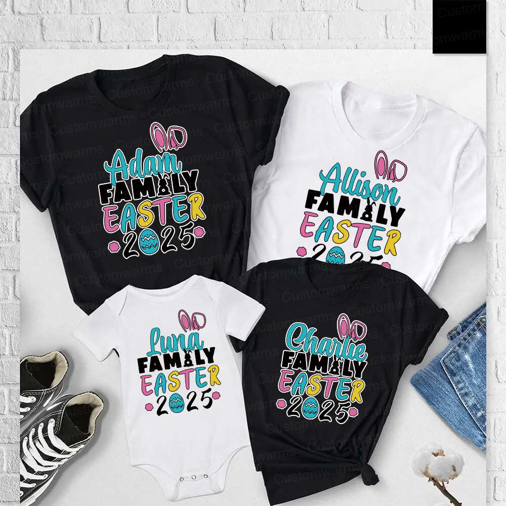 Personalized Family Happy Easter Matching Shirt | CWEaster66