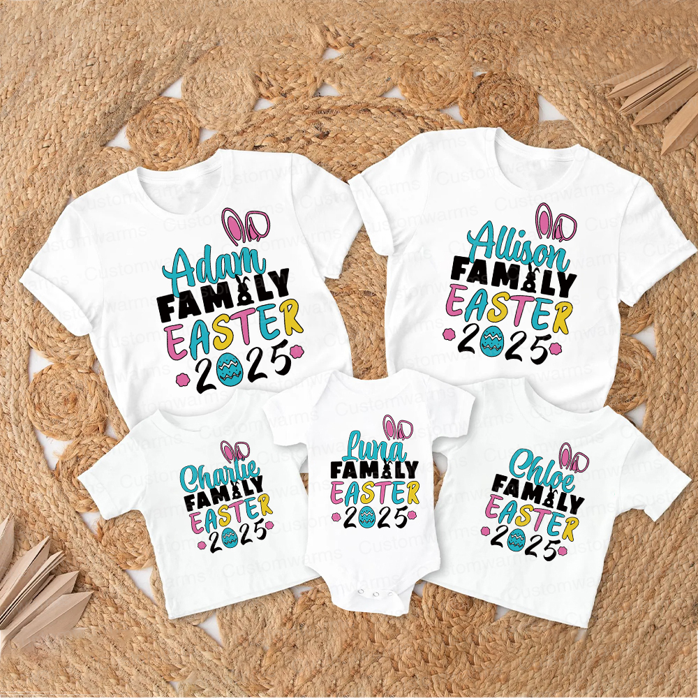 Personalized Family Happy Easter Matching Shirt | CWEaster66