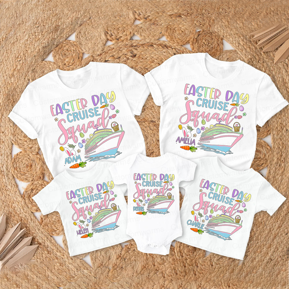 Personalized Family Happy Easter Matching Shirt | CWEaster69