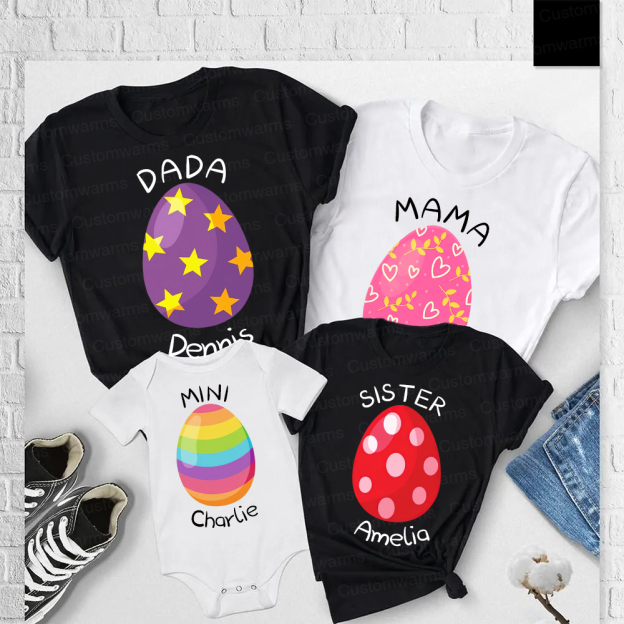 Personalized Family Happy Easter Matching Shirt | CWEaster74