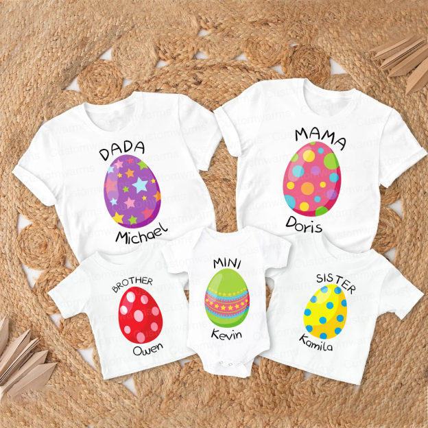 Personalized Family Happy Easter Matching Shirt | CWEaster74
