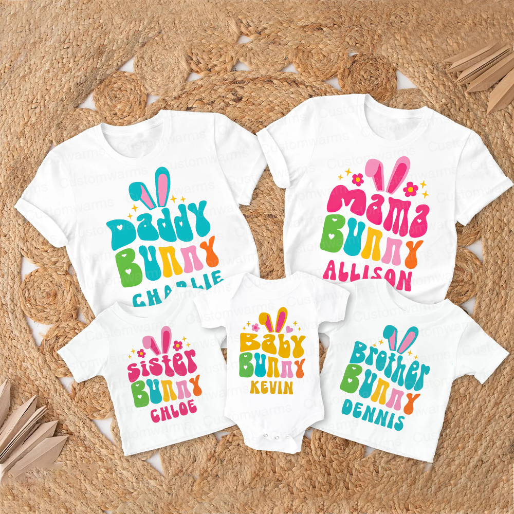Personalized Family Happy Easter Matching Shirt | CWEaster75