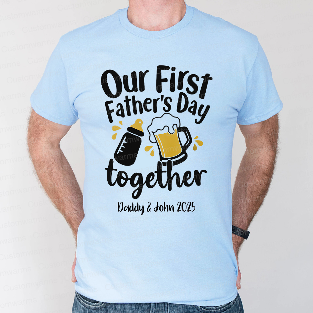 Personalized First Father's Day Daddy and Baby Outfit | CWFamily42