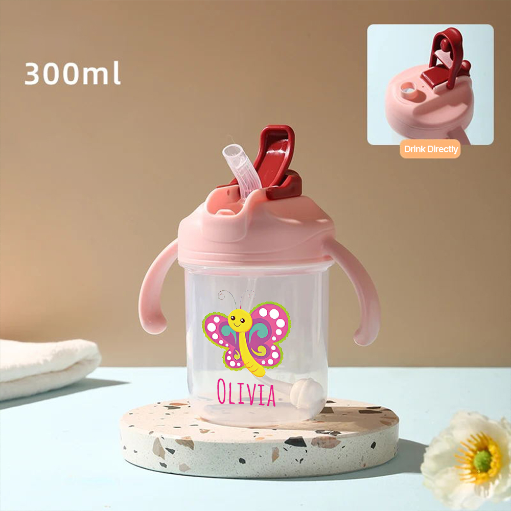 Personalized BPA Free 10oz Mini Portable Water Bottle With Straw | YouBottle70