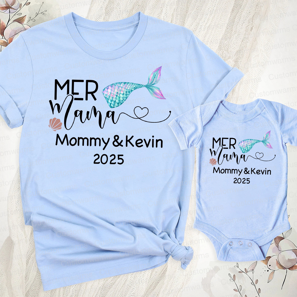 Personalized First Mother's Day Mommy and Baby Outfit | CWFamily52