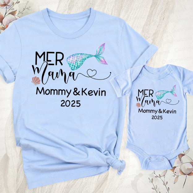 Personalized First Mother's Day Mommy and Baby Outfit | CWFamily52