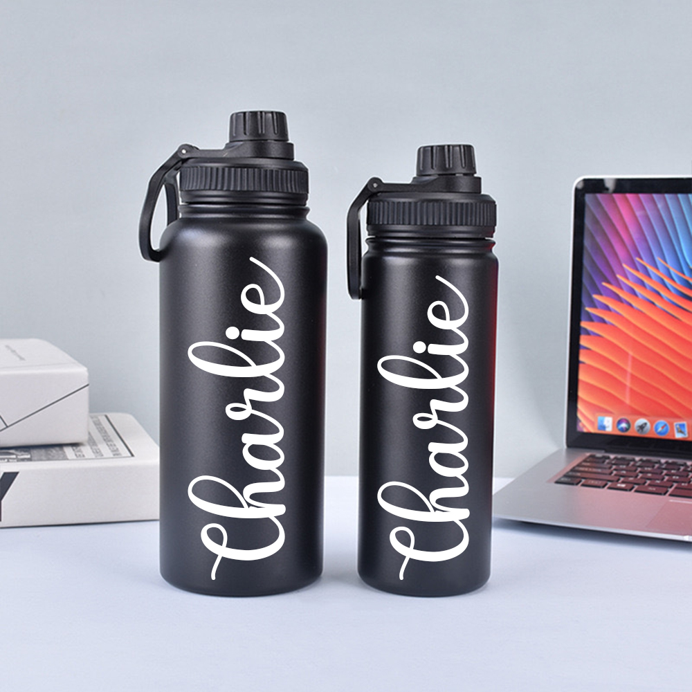 Personalised Stainless Steel 18oz/22oz/25oz/32oz Sports Water Bottles | YouBottle60