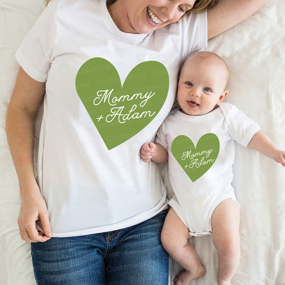 Personalized First Mother's Day Mommy and Baby Outfit | CWFamily62