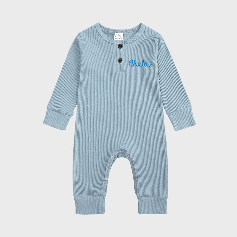 Personalized Embroidery Kids Cozy Soft Sweatshirt Romper | inRomper08
