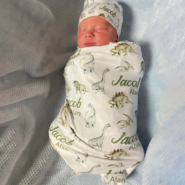 Personalized Baby Swaddle Blanket Set for Comfort & Unique | BBBlanket15