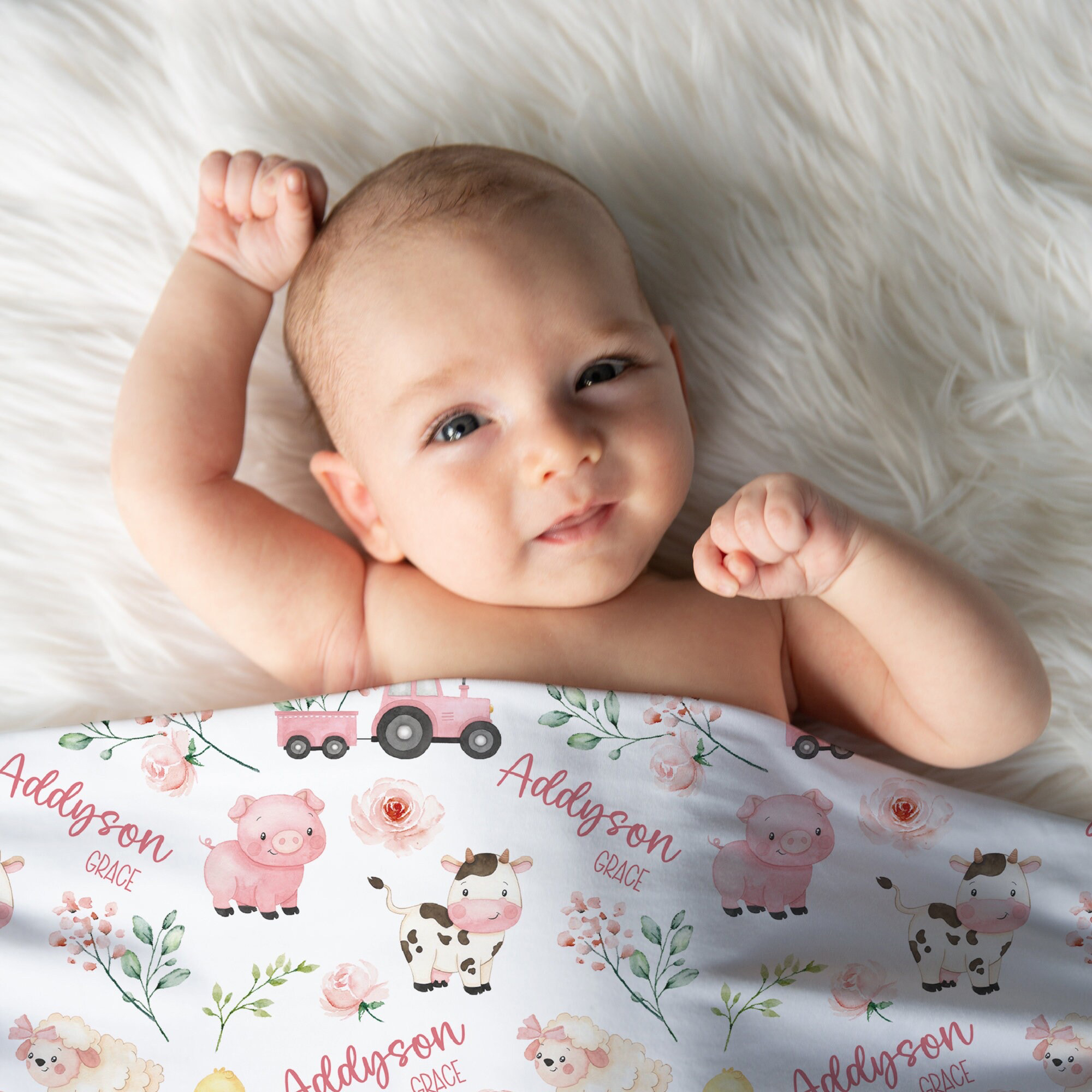 Personalized Baby Swaddle Blanket Set for Comfort & Unique | BBBlanket18