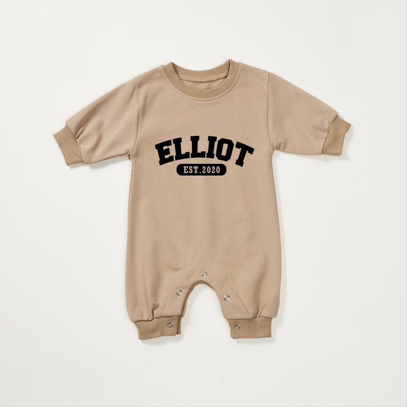 Personalized Kids Cozy Soft Sweatshirt Romper | inRomper09