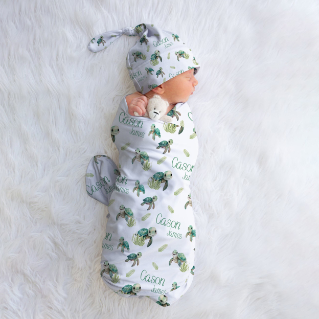 Personalized Baby Swaddle Blanket Set for Comfort & Unique | BBBlanket24
