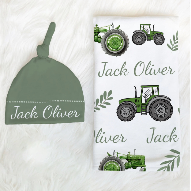 Personalized Baby Swaddle Blanket Set for Comfort & Unique | BBBlanket25