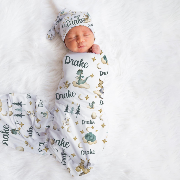 Personalized Baby Swaddle Blanket Set for Comfort & Unique | BBBlanket26