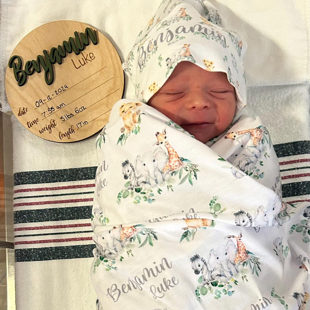 Personalized Baby Swaddle Blanket Set for Comfort & Unique | BBBlanket27