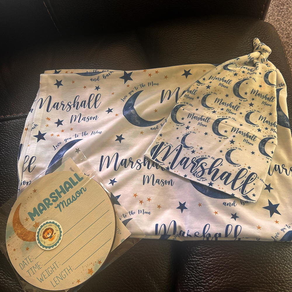 Personalized Baby Swaddle Blanket Set for Comfort & Unique | BBBlanket30
