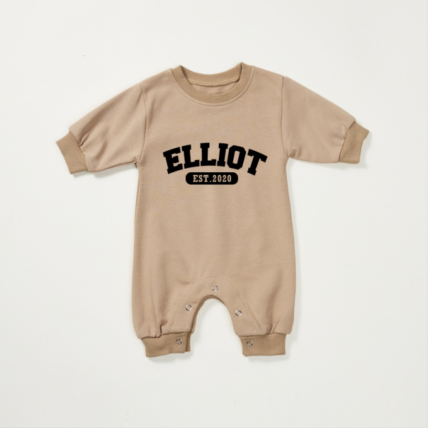 Personalized Kids Cozy Soft Sweatshirt Romper | inRomper09