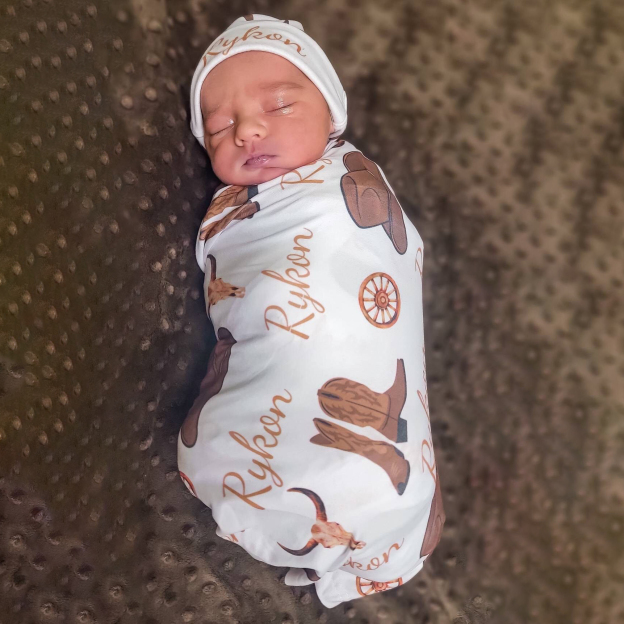 Personalized Baby Swaddle Blanket Set for Comfort & Unique | BBBlanket32