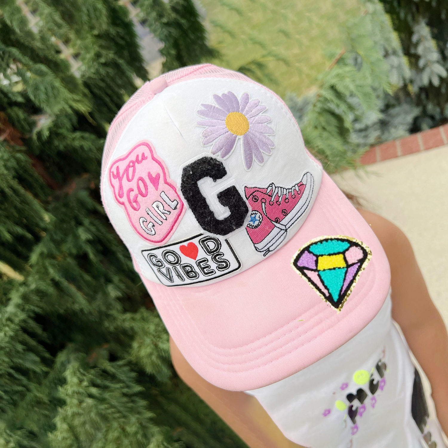 Personalized Kids Chenille Patch Trucker Hat | CWBeach188