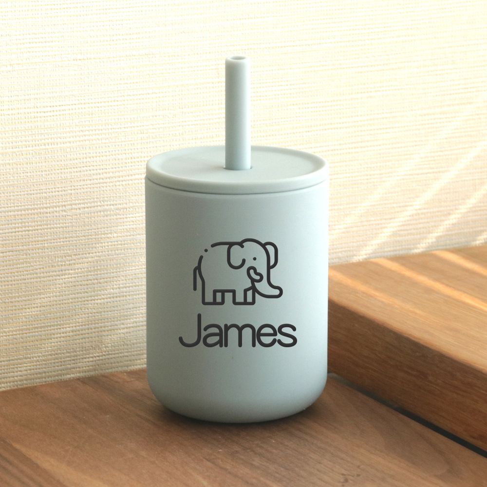 Personalised Baby Food Grade Sippy Silicone Cup  | CWBaby213