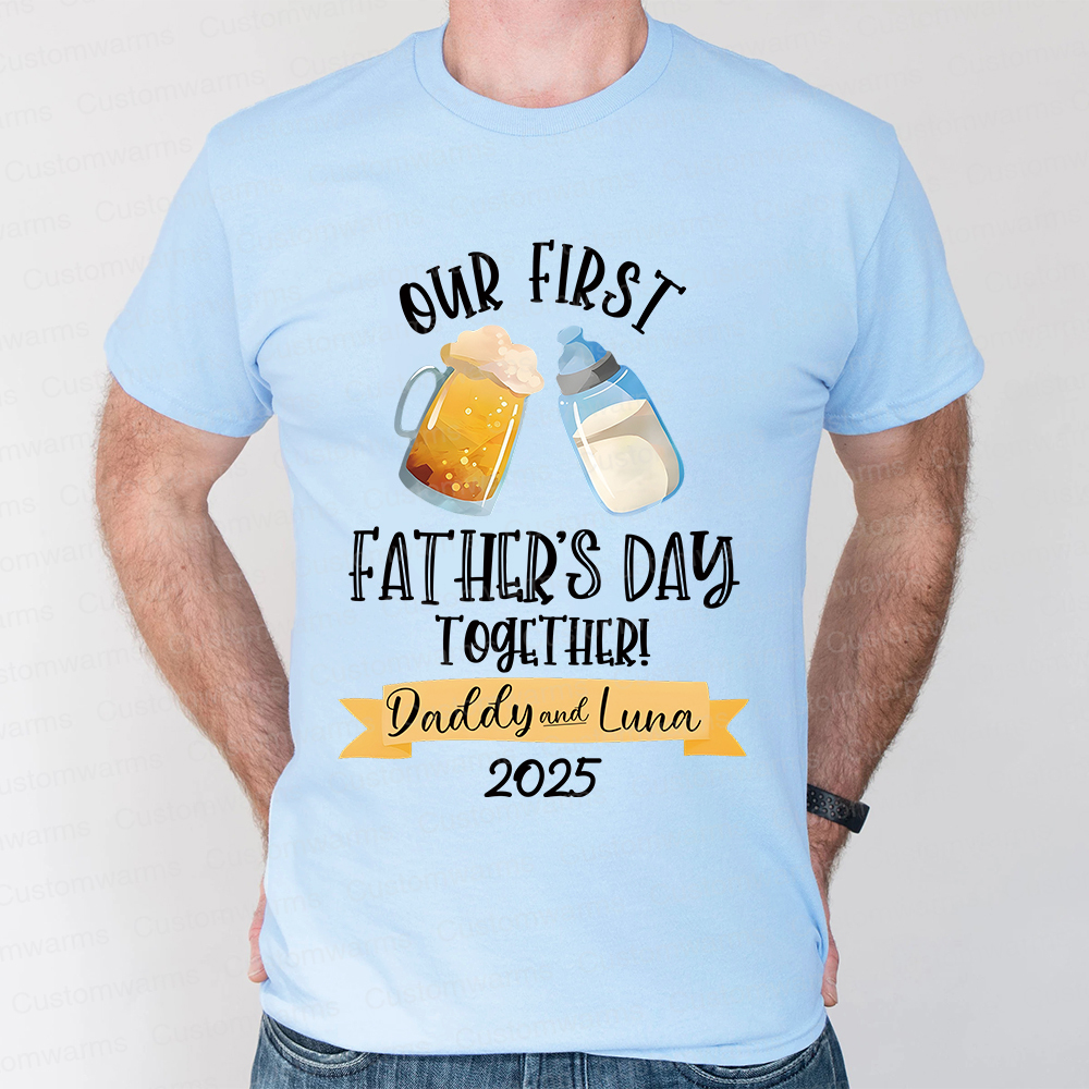 Personalized First Father's Day Daddy and Baby Outfit | CWFamily64
