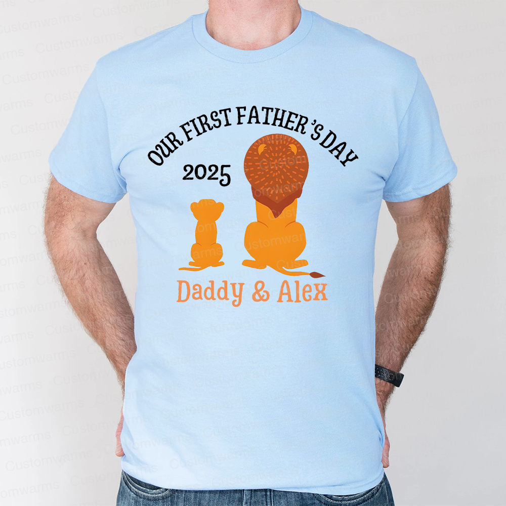 Personalized First Father's Day Daddy and Baby Outfit | CWFamily65