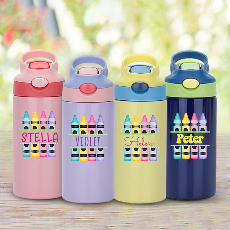 Personalised BPA Free 12oz Kid Water Bottles | YouBottle76