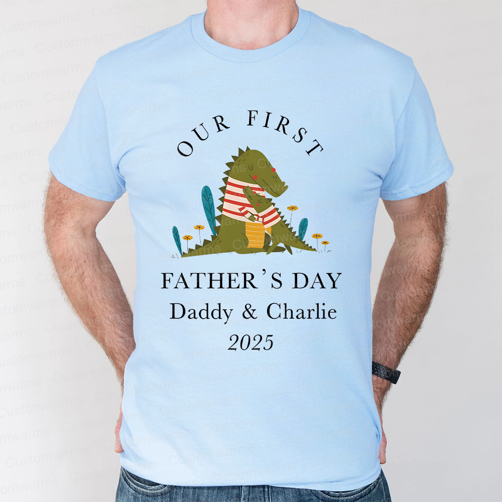 Personalized First Father's Day Daddy and Baby Outfit | CWFamily72