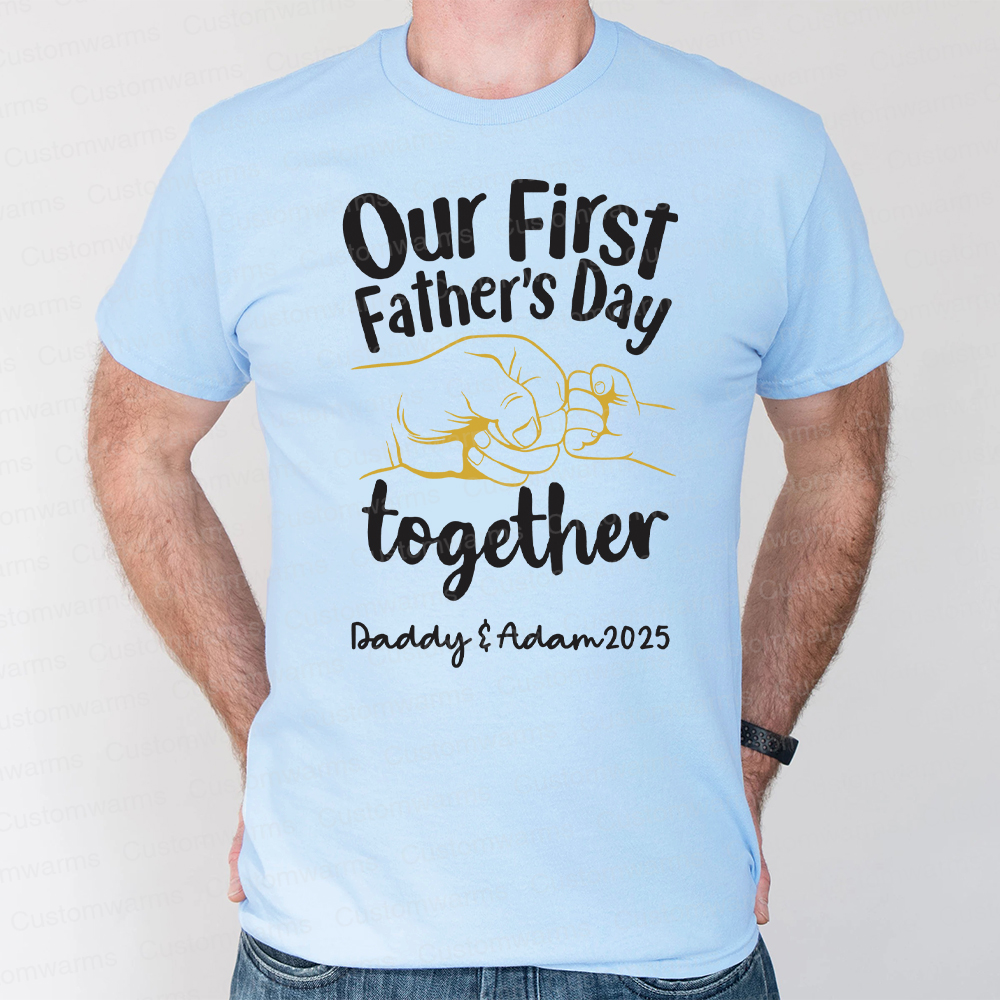 Personalized First Father's Day Daddy and Baby Outfit | CWFamily74